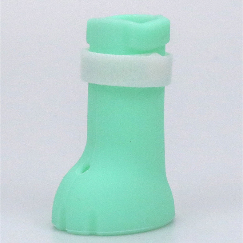 HKM-7151037 Silicone Cat Foot Covers - Set of 4, Green, One Size Fits All