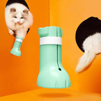 HKM-7151037 Silicone Cat Foot Covers - Set of 4, Green, One Size Fits All