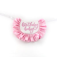HKM-7151805 Dog Birthday Party Bib and Hat Set with Neck Scarf - Pink and Blue Options Available