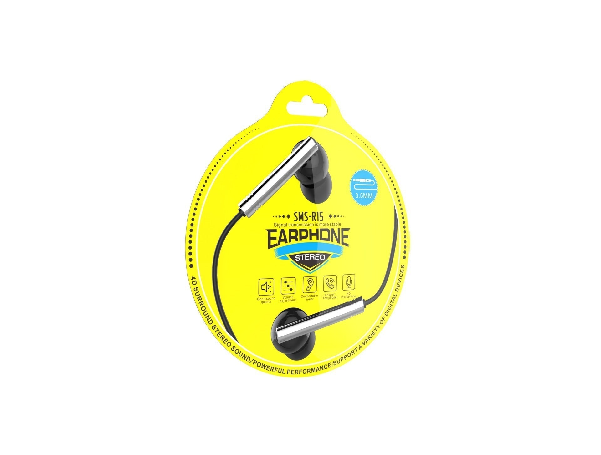 HKM-715283 In-Ear Wired Gaming Headset with In-Line Mic and 3.5mm Plug