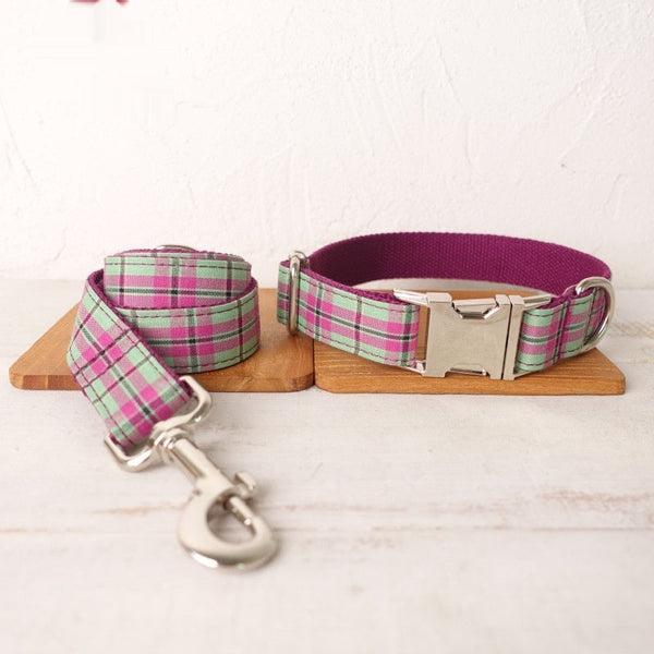 HKM-7153981 Tear-Resistant Mint Pet Collar and Traction Leash Set