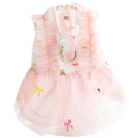 HKM-7154749 Pet Princess Skirt for Dogs and Cats - Cotton Fabric in Yellow and Pink, Multiple Sizes Available
