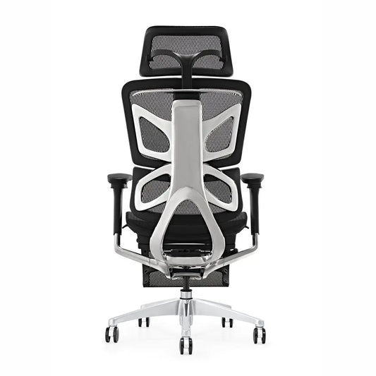 HKM-715539 Ergonomic Adjustable High Back Mesh Office Chair with Footrest and Lumbar Support