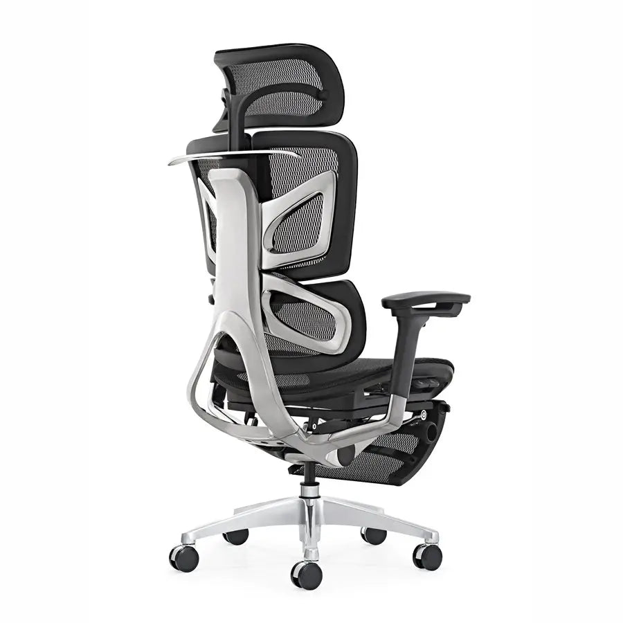 HKM-715539 Ergonomic Adjustable High Back Mesh Office Chair with Footrest and Lumbar Support