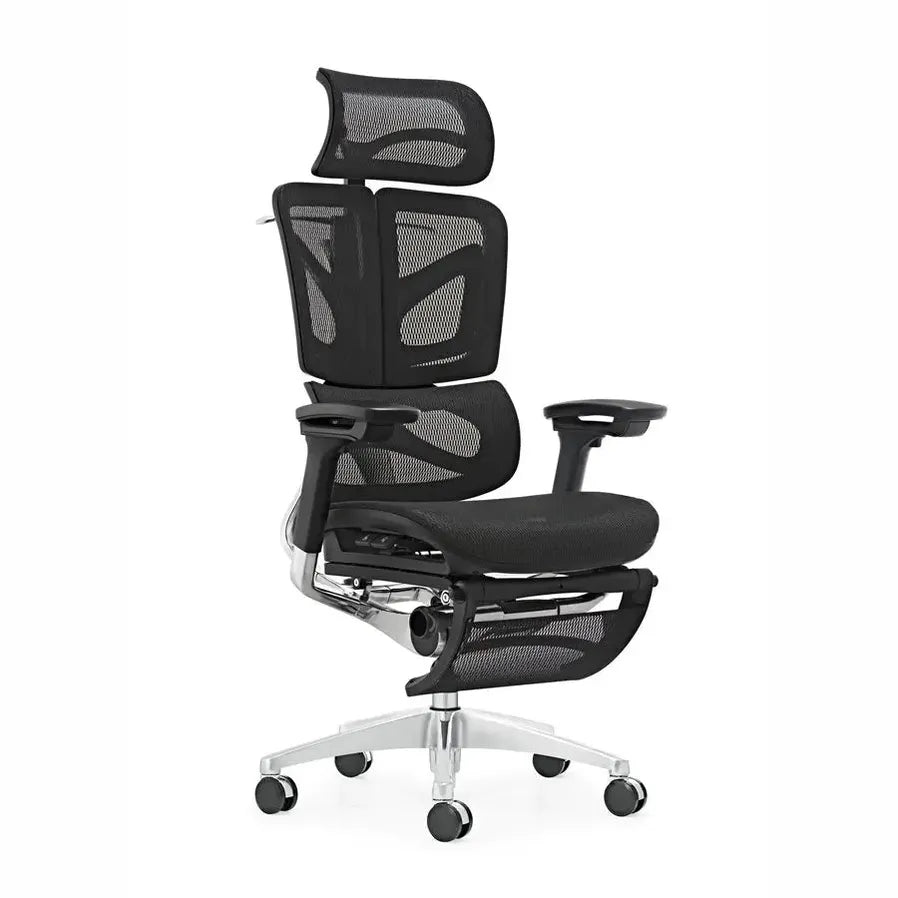 HKM-715539 Ergonomic Adjustable High Back Mesh Office Chair with Footrest and Lumbar Support