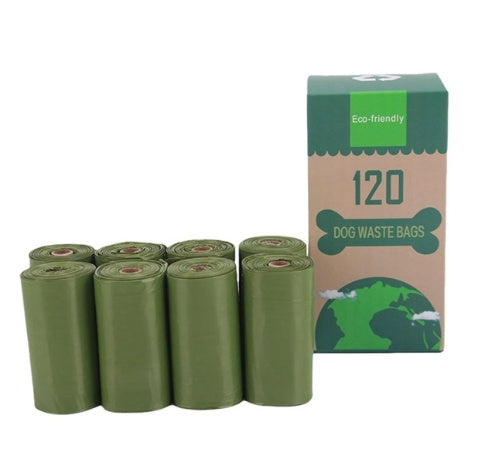 HKM-7156413 Pet Waste Disposal Bags - Biodegradable PE Bags, Compact Size for Easy Carrying, 6 Roll Pack