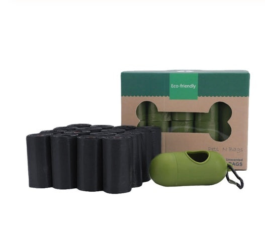HKM-7156413 Pet Waste Disposal Bags - Biodegradable PE Bags, Compact Size for Easy Carrying, 6 Roll Pack