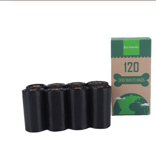HKM-7156413 Pet Waste Disposal Bags - Biodegradable PE Bags, Compact Size for Easy Carrying, 6 Roll Pack