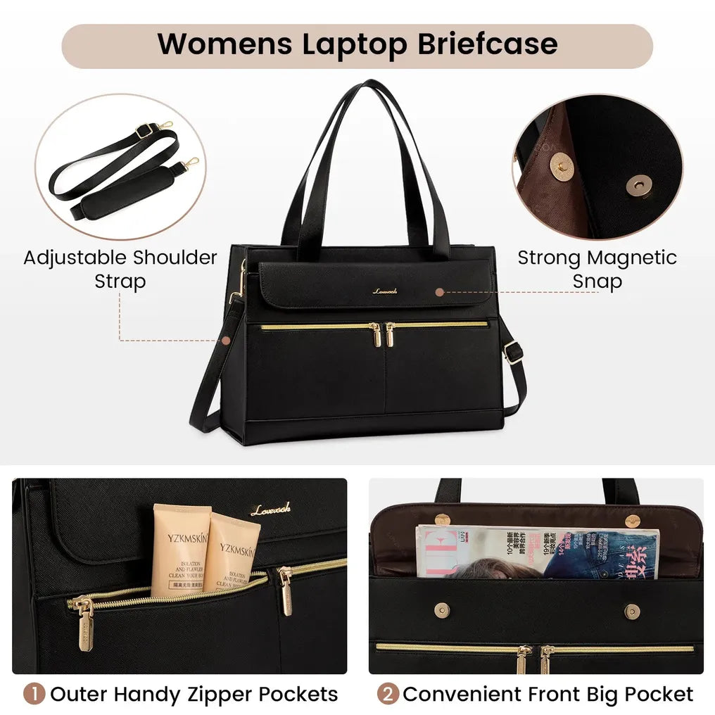 HKM-715795 Casual Tote Laptop Bags for Women - Set of 2, Large Capacity 15.6 Inch Handbags