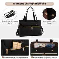 HKM-715795 Casual Tote Laptop Bags for Women - Set of 2, Large Capacity 15.6 Inch Handbags
