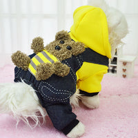 HKM-7158333 Thickened Cotton Four-Legged Dog Outfit - Cozy Bear Design for Small to Medium Pets