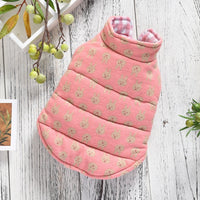 HKM-715923 Reversible Cotton Dog Vest in Yellow, Blue, and Pink – Warm and Stylish