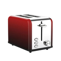 HKM-715987 Compact Stainless Steel 2 Slice Bread Toaster with Extra Wide Slots and Grill Function