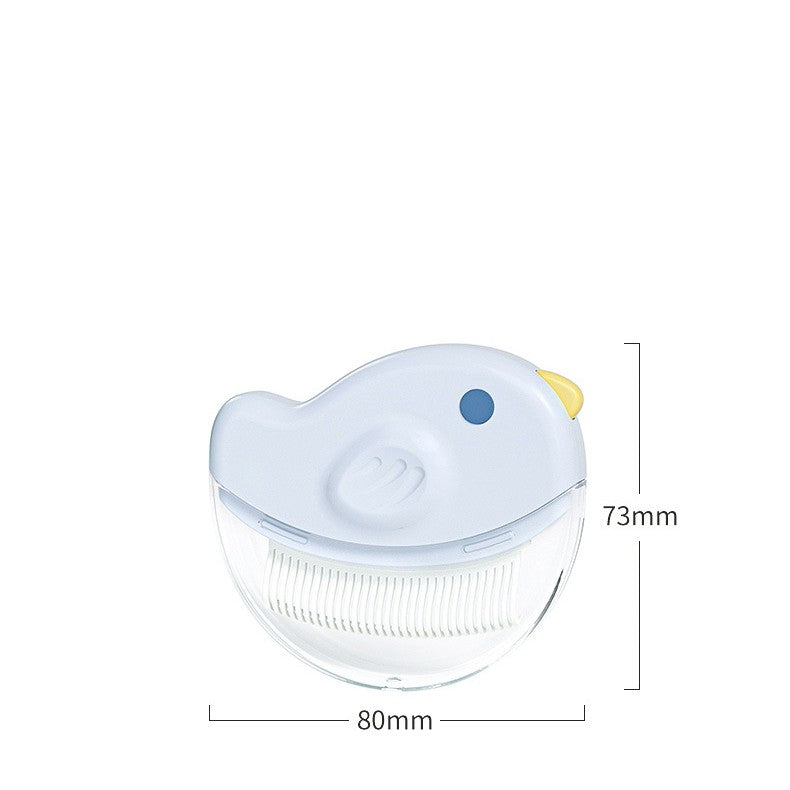HKM-7161533 Dual Use Pet Comb for Cats - Sapphire Blue and Milky White, 8cm, Durable PC/ABS/POM Construction