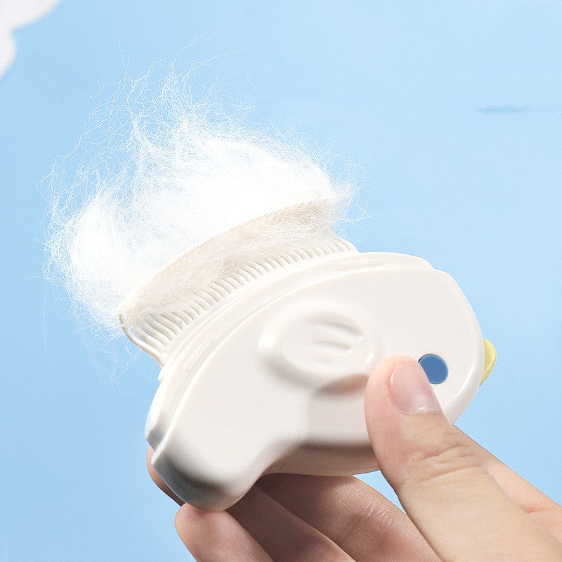 HKM-7161533 Dual Use Pet Comb for Cats - Sapphire Blue and Milky White, 8cm, Durable PC/ABS/POM Construction