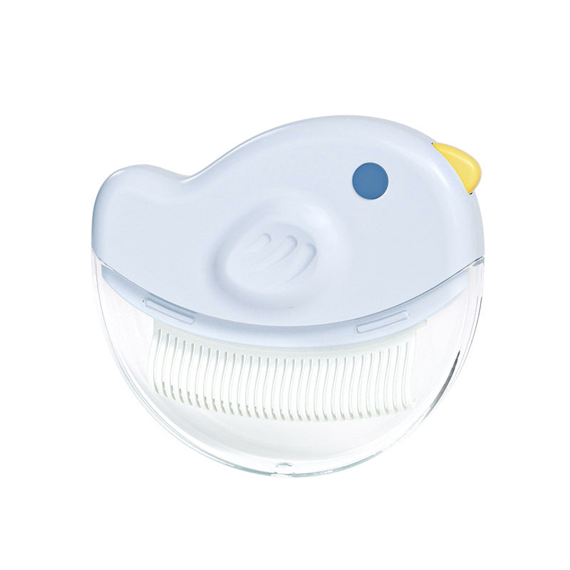 HKM-7161533 Dual Use Pet Comb for Cats - Sapphire Blue and Milky White, 8cm, Durable PC/ABS/POM Construction