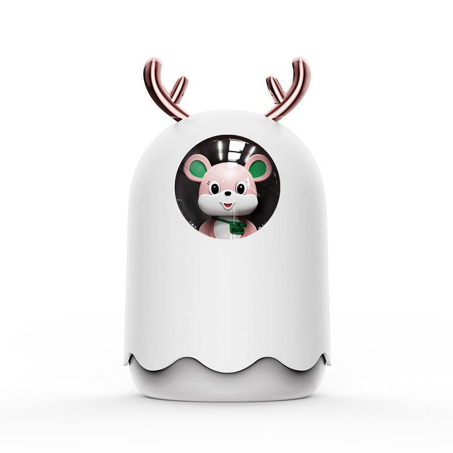 HKM-716179 Cute Portable Ultrasonic Cool Mist Humidifier with Lamp for Home and Office – 300ml Capacity