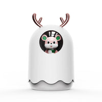 HKM-716179 Cute Portable Ultrasonic Cool Mist Humidifier with Lamp for Home and Office – 300ml Capacity