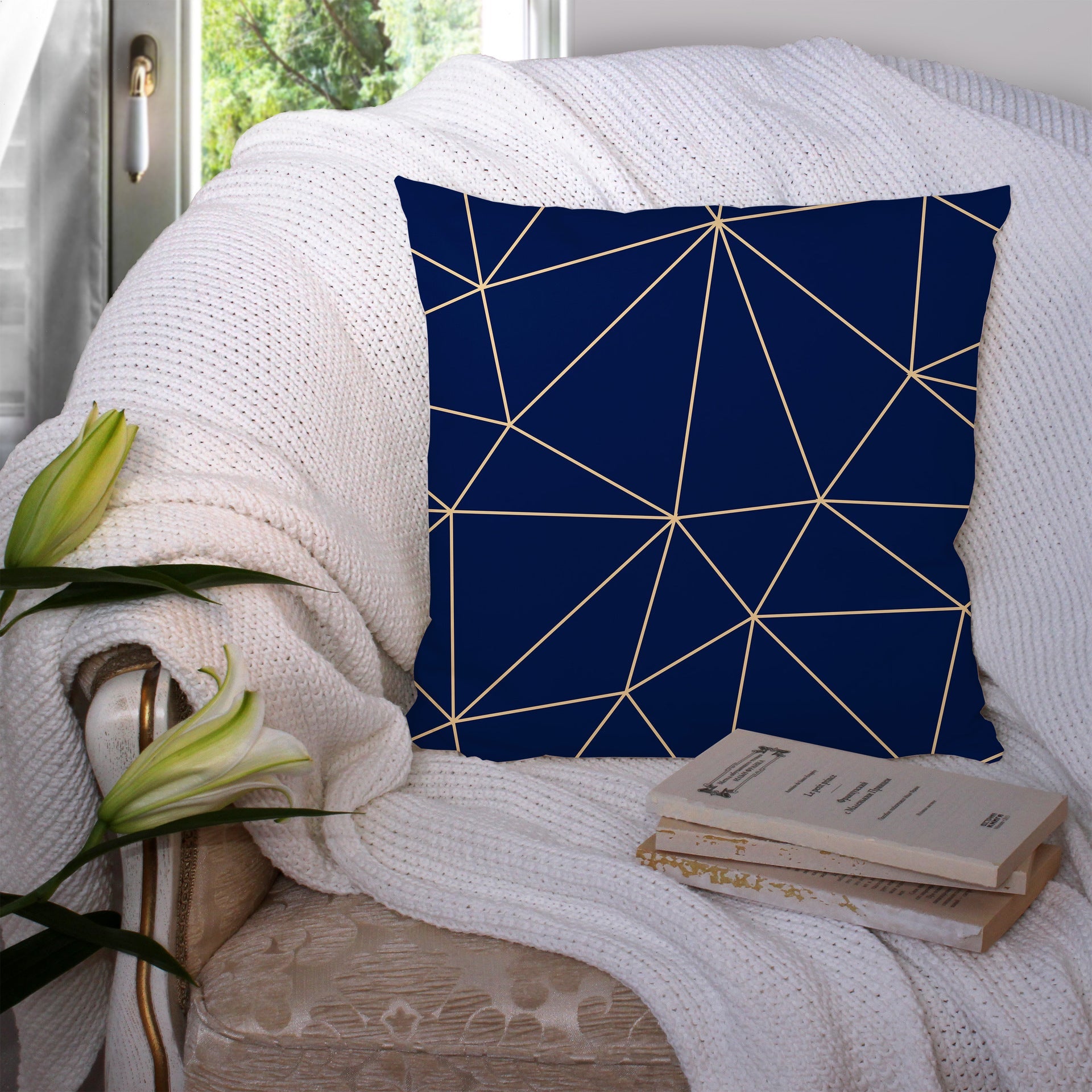 HKM-716307 Super Soft Printed Cushion Cover - Brushed Cloth & Imitation Linen, 45x45cm