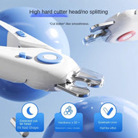 HKM-7163709 LED Light Cat Nail Clippers with Precision Stainless Steel Blade and Hidden Nail File
