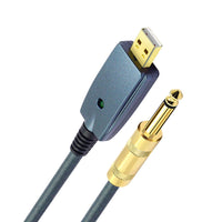 HKM-716435 USB Male to 6.35MM Male Audio Recording Cable for Notebook, 3 Meters, Oxygen-Free Copper