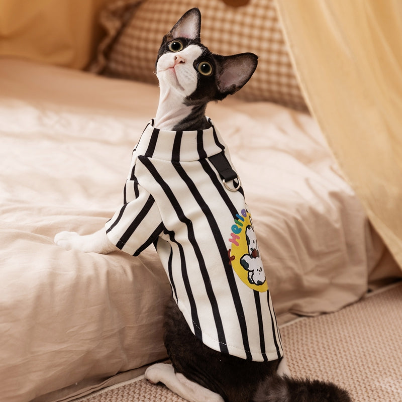 HKM-7164477 Cozy Cartoon Bear Hoodie for Small to Medium Dogs and Cats - Perfect for Fall and Winter