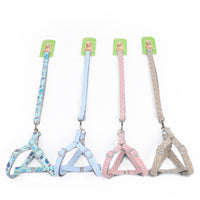 HKM-7164989 Adjustable Traction Rope Harness for Walking Dogs - Cotton and Nylon, Multiple Colors Available