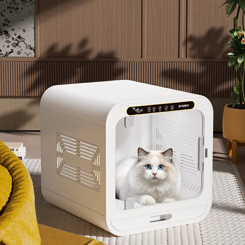HKM-716499 Intelligent Pet Drying Box for Dogs and Cats - Automatic Silent Speed Dryer, Eco-friendly Design for Indoor and Outdoor Use