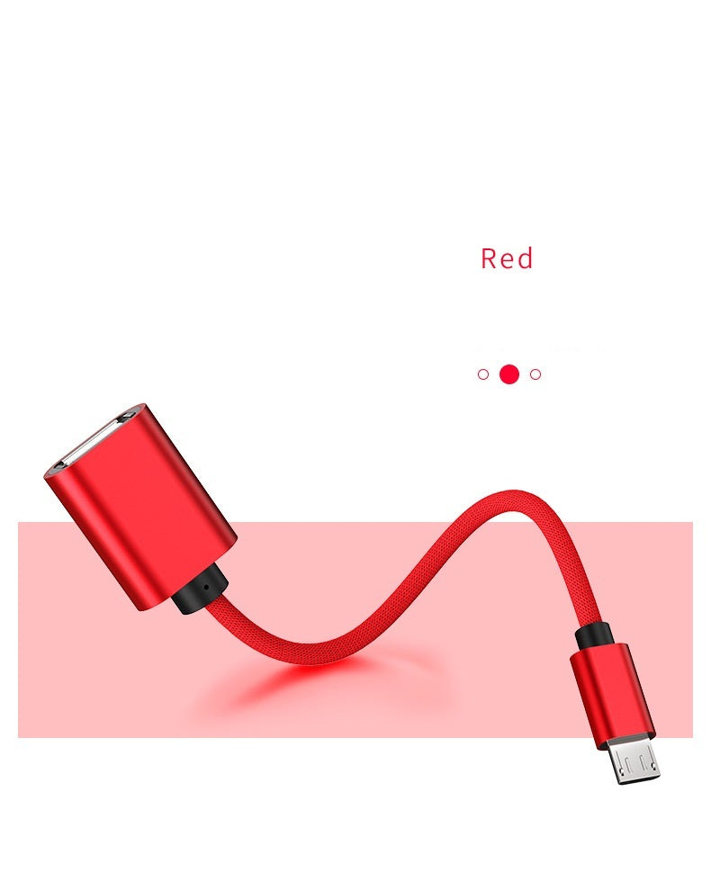HKM-716627 Micro to 30A Female OTG Adapter Cable for Android Devices - 20cm Data Extension Cable