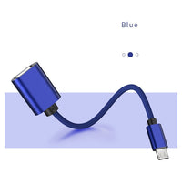HKM-716627 Micro to 30A Female OTG Adapter Cable for Android Devices - 20cm Data Extension Cable