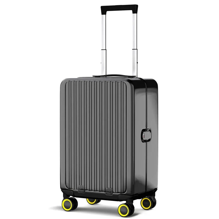 HKM-716627 Unbreakable Hard Shell Aluminium Travel Trolley Case Suitcase with PC Material