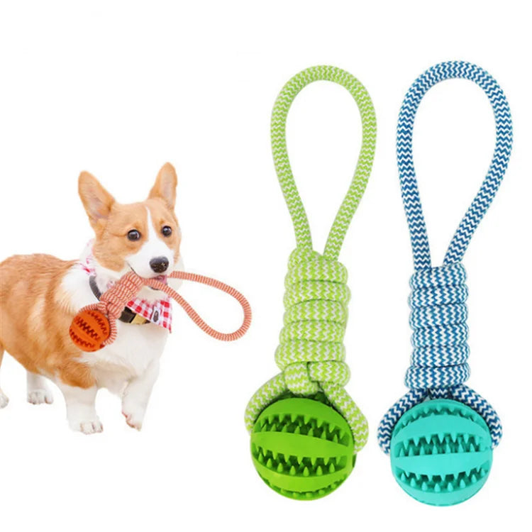 HKM-716755 Durable Interactive Squeaky Dog Toys with Custom Logo – Dumbbell Rope Chew Accessories
