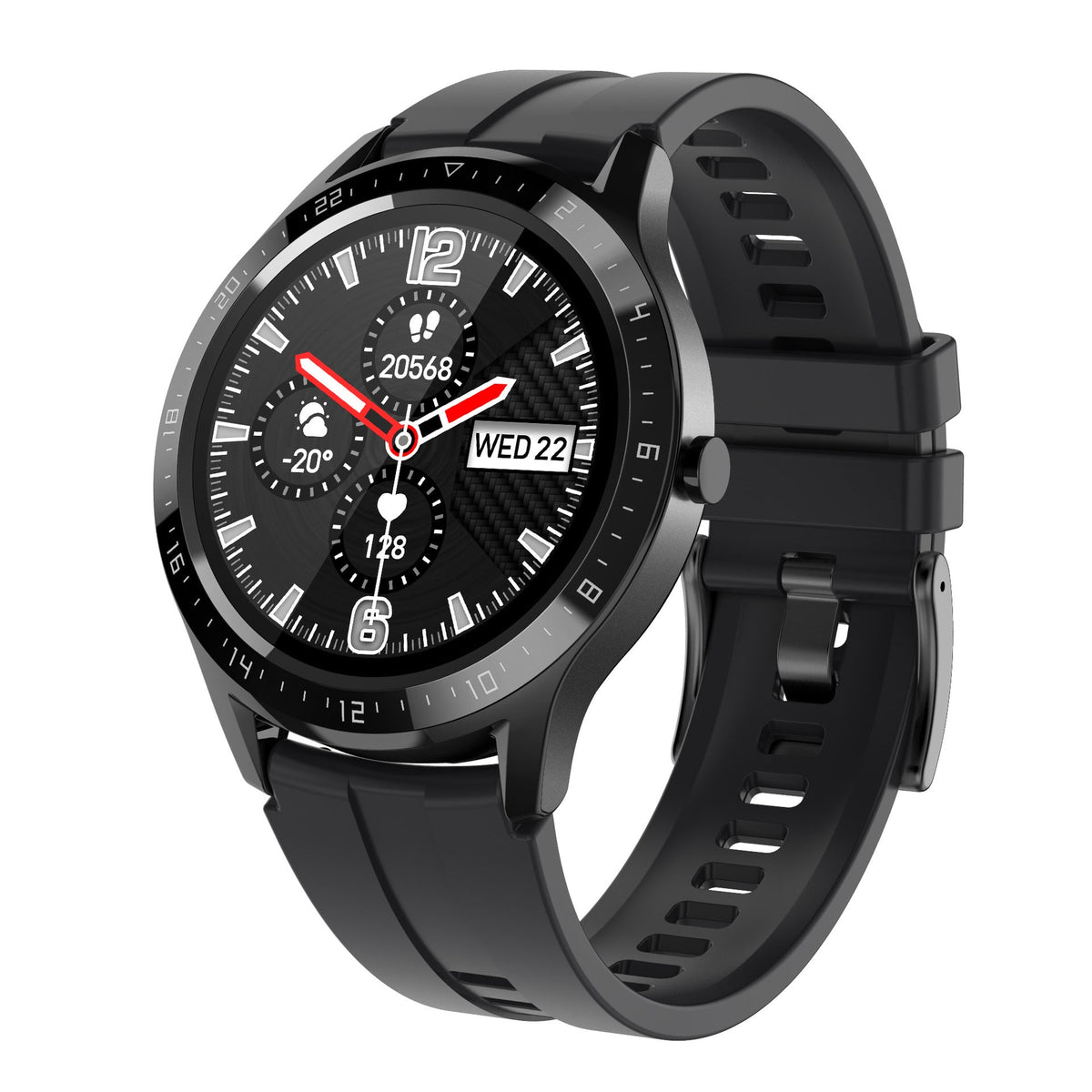 HKM-716755 Smart Heart Rate and Blood Pressure Monitor Watch with Multi-Sport Modes and Sleep Tracking