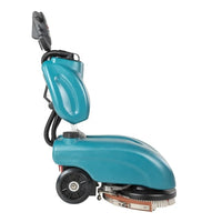 HKM-716819 Orange Mini Hand Push Battery-Powered Floor Cleaning Scrubber Dryer for Tile and Epoxy Surfaces