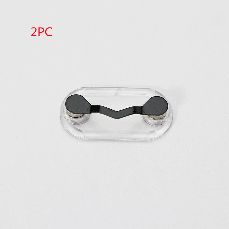 HKM-716947 Magnetic Glasses Holder in Black and Silver – Creative Travel Storage Solution