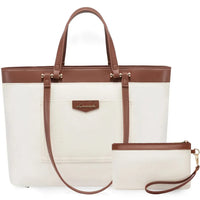 HKM-716947 Stylish Custom Tote Bag for Women with Dual Handles and Detachable Wristlet