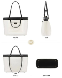 HKM-716947 Stylish Custom Tote Bag for Women with Dual Handles and Detachable Wristlet