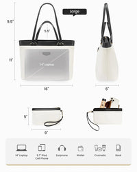 HKM-716947 Stylish Custom Tote Bag for Women with Dual Handles and Detachable Wristlet