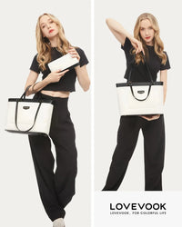 HKM-716947 Stylish Custom Tote Bag for Women with Dual Handles and Detachable Wristlet