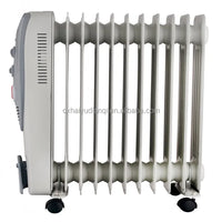 HKM-717011 Oil-Filled Radiator Heater with Adjustable Thermostat and Overheat Protection, 1500-2500W