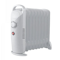 HKM-717011 Oil-Filled Radiator Heater with Adjustable Thermostat and Overheat Protection, 1500-2500W