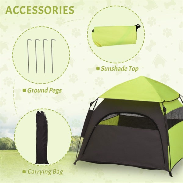 HKM-7170493 Pet Camping Tent with Sunburn Protection and Ventilation for Large Dogs