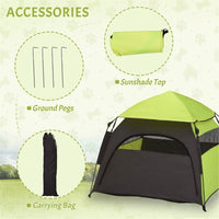 HKM-7170493 Pet Camping Tent with Sunburn Protection and Ventilation for Large Dogs
