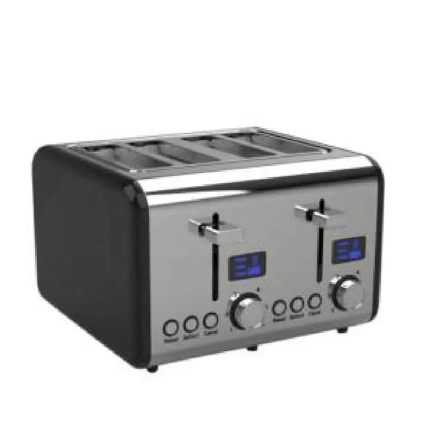 HKM-717139 4-Slice Electric Toaster with LED Countdown Display and Removable Crumb Tray