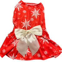 HKM-7172029 Christmas Pet Vest and Skirt Set for Dogs - Princess Style, Sizes S to XL, Polyester Material