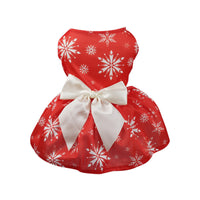 HKM-7172029 Christmas Pet Vest and Skirt Set for Dogs - Princess Style, Sizes S to XL, Polyester Material