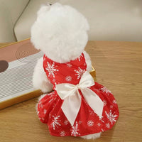 HKM-7172029 Christmas Pet Vest and Skirt Set for Dogs - Princess Style, Sizes S to XL, Polyester Material