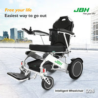 HKM-717267 Portable Lightweight Foldable Electric Wheelchair with Lithium Battery - Model D26, Aluminum Alloy Frame, 120 kg Capacity