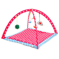 HKM-7173053 Cartoon Cat Play Tent and Hammock - Foldable Cat Bed with Balls and Patterns
