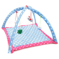 HKM-7173053 Cartoon Cat Play Tent and Hammock - Foldable Cat Bed with Balls and Patterns
